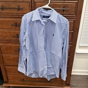 Polo by Ralph Lauren Men's Blue Gingham Shirt